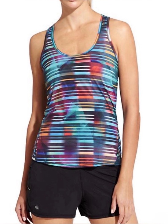 Athleta Tops - Athleta Laser Beam Chi Tank, Multi Color, XL